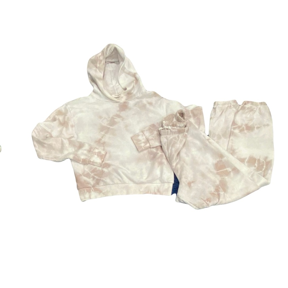 perfectehitetee -Dye Hoodie and Jogger Set Small